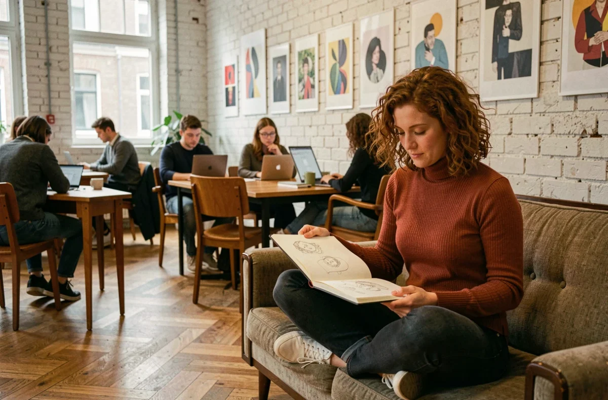 Espace de coworking et galerie d'art dans un loft branché d'Amsterdam avec professionnels créatifs