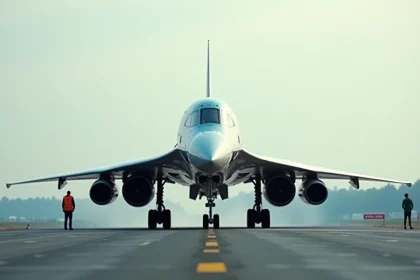 Le Concorde Air France sur le tarmac de l'aéroport Charles de Gaulle avant un vol supersonique Paris New York