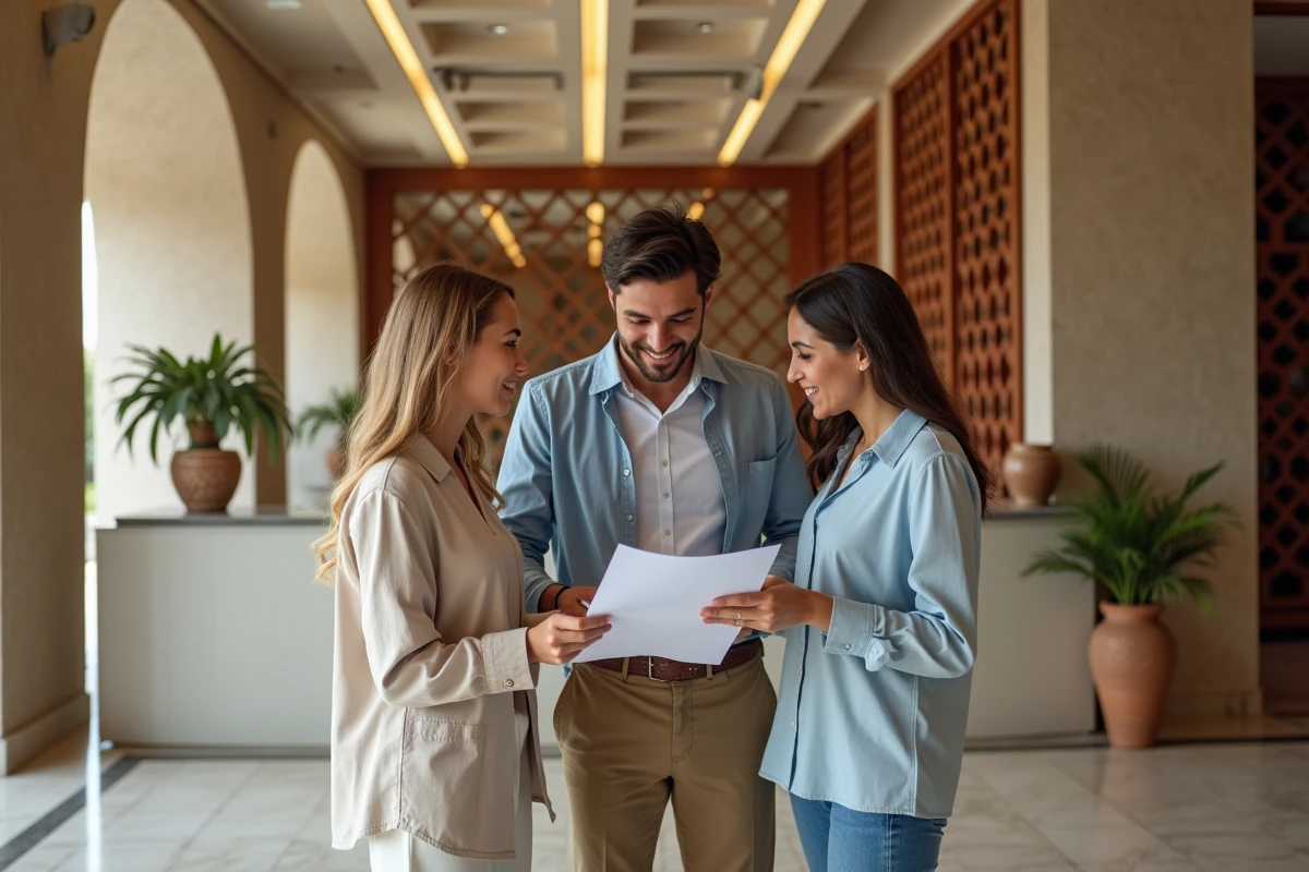 Jeune couple à la réception d