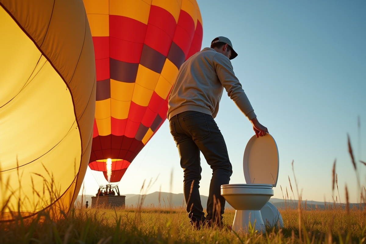 toilette montgolfière