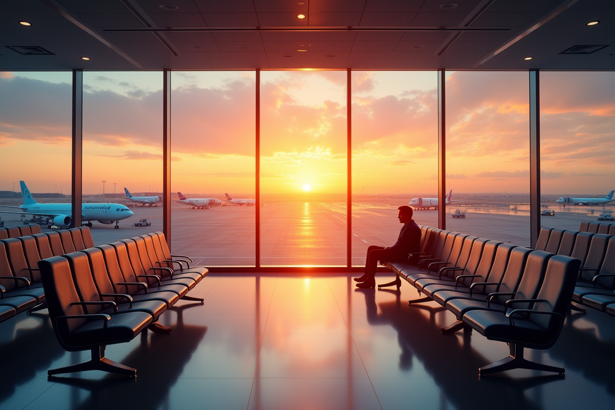 aéroport  passagers
